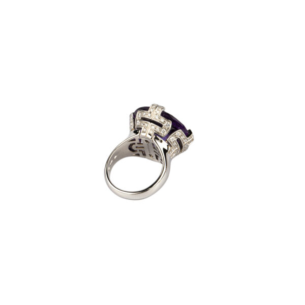 Bulgari 'Parentesi' Amethyst and Diamond Ring - Image 4