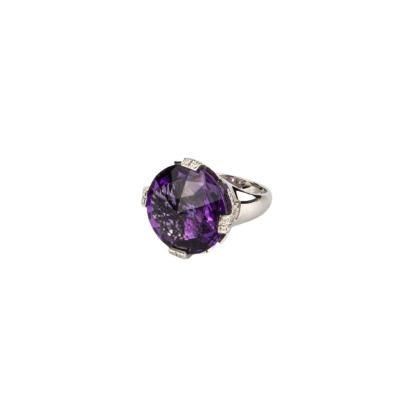 Bulgari 'Parentesi' Amethyst and Diamond Ring - Image 2