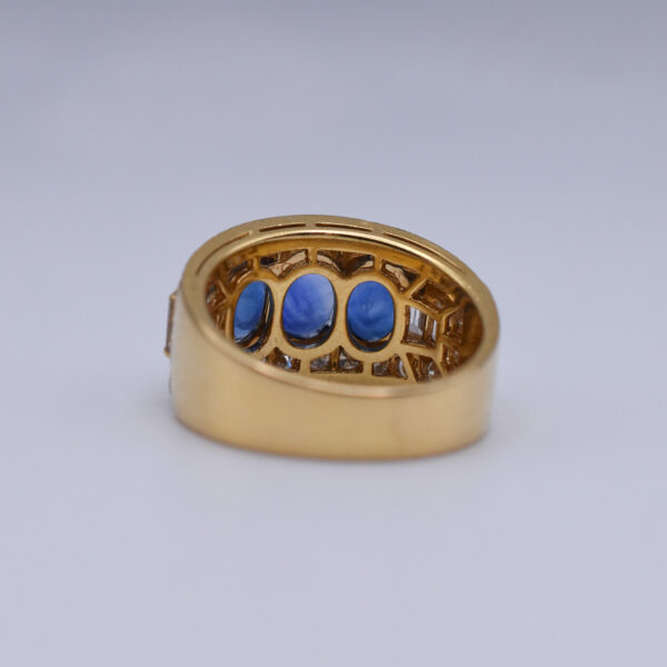 Bulgari Sapphire and Diamond Gold Ring - Image 5