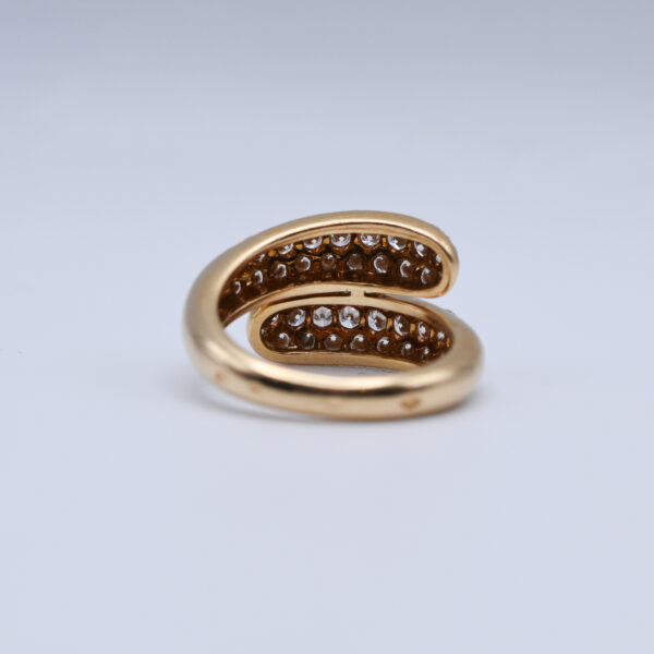 Cartier 1.50ct Diamond Pavé Bypass Gold Ring - Image 6