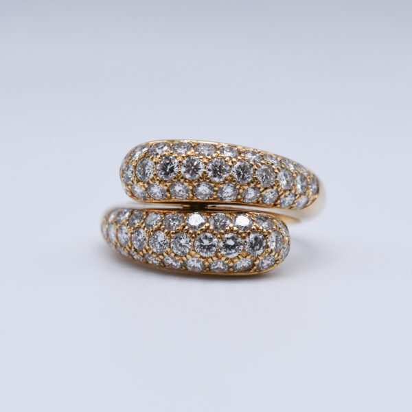 Cartier 1.50ct Diamond Pavé Bypass Gold Ring - Image 3