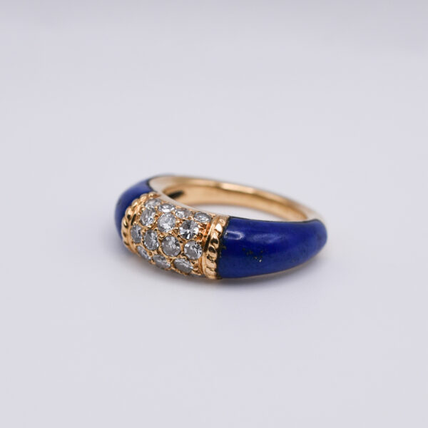 Van Cleef & Arpels Lapis Lazuli and Diamond 'Philippine' Ring - Image 4