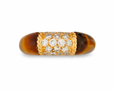 Van Cleef & Arpels Tiger's Eye and Diamond 'Philippine' Ring