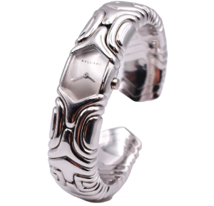 Bulgari 'Parentesi' 18k White Gold Lady Watch / Bangle