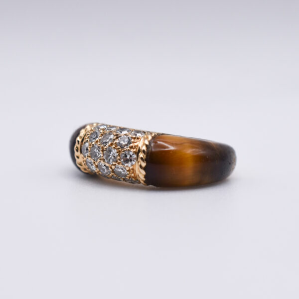 Van Cleef & Arpels Tiger's Eye and Diamond 'Philippine' Ring - Image 4