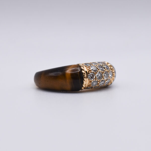 Van Cleef & Arpels Tiger's Eye and Diamond 'Philippine' Ring - Image 5