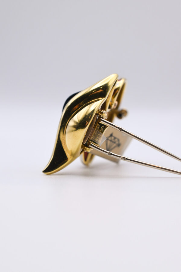 Mauboussin Arlequin Enamel and Gold Brooch - Image 3
