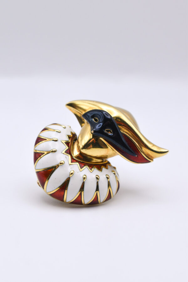Mauboussin Arlequin Enamel and Gold Brooch - Image 2