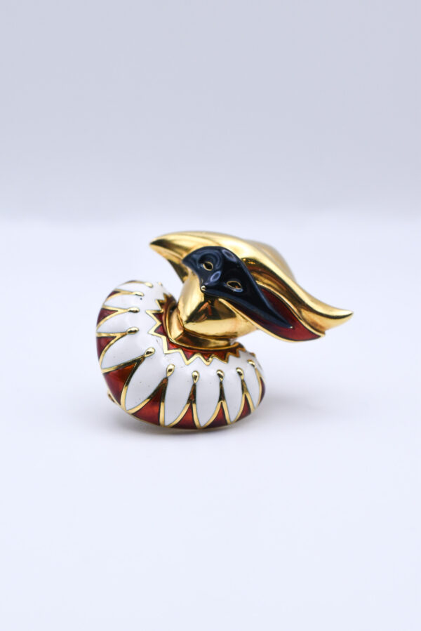 Mauboussin Arlequin Enamel and Gold Brooch - Image 4