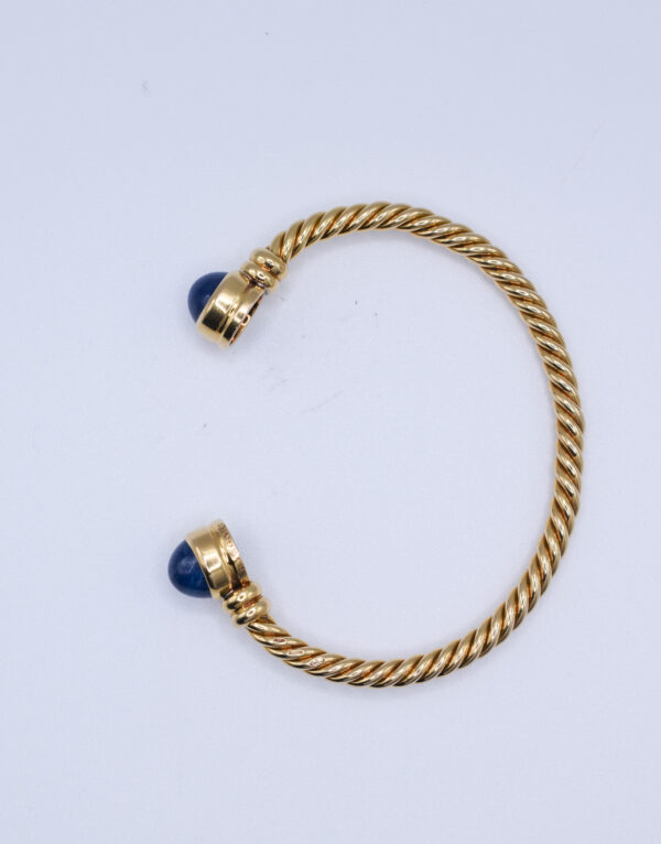 Bulgari Sapphire and 18k Yellow Gold Bangle - Image 5