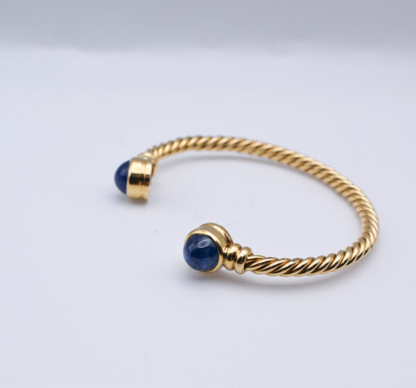 Bulgari Sapphire and 18k Yellow Gold Bangle - Image 2