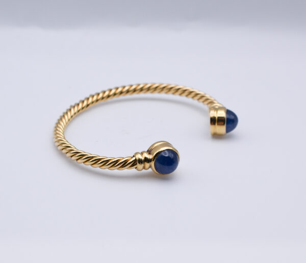 Bulgari Sapphire and 18k Yellow Gold Bangle - Image 4