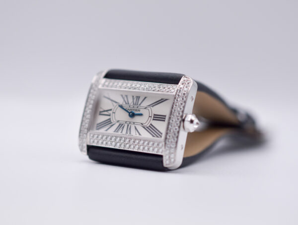 Cartier Tank Divan White Gold Diamond Ladies Dress Watch - Image 4