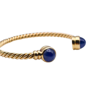 Bulgari Sapphire and 18k Yellow Gold Bangle