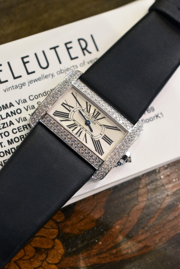 Cartier Tank Divan White Gold Diamond Ladies Dress Watch - Image 2