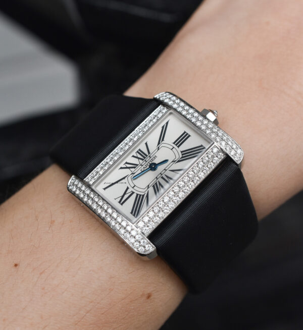 Cartier Tank Divan White Gold Diamond Ladies Dress Watch - Image 7