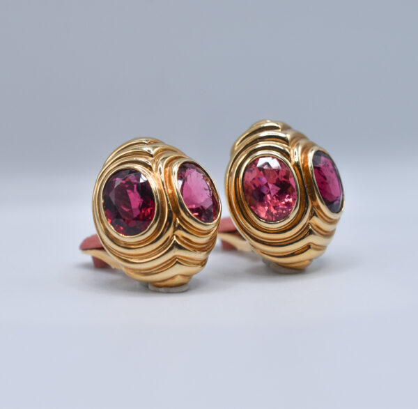Bulgari Gold and Tourmaline Earclips - Image 3