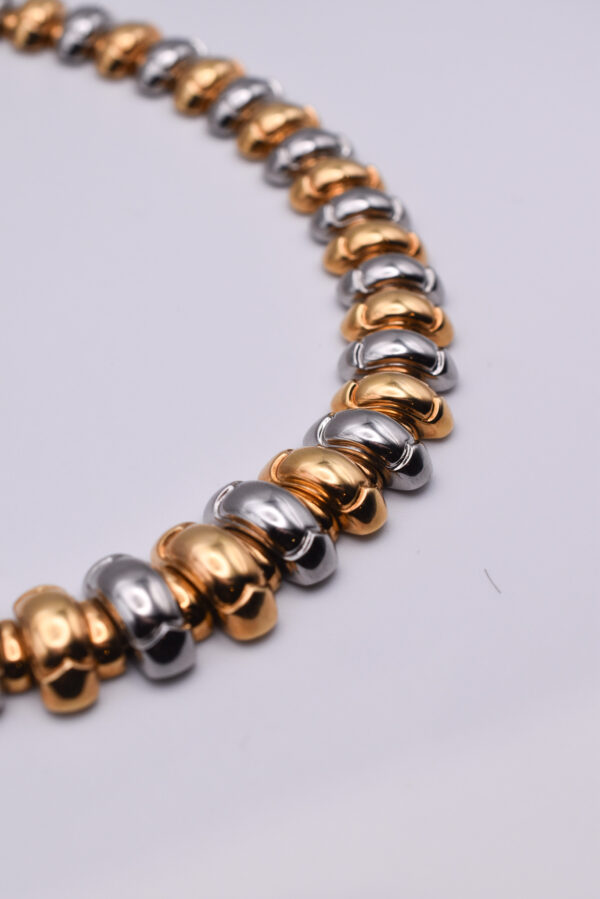 Bulgari 'Celtaura' Steel and 18k Yellow Gold Necklace - Image 3