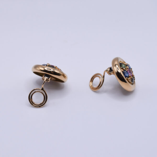 Chaumet 18k Gold Multi-colour Sapphire Earrings and Ring Set - Image 7