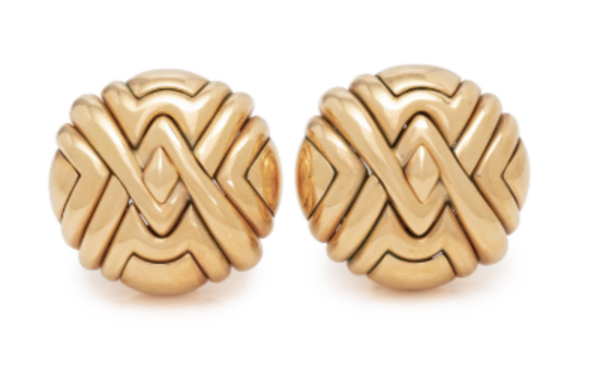 Bulgari Spiga ear clips in 18k gold