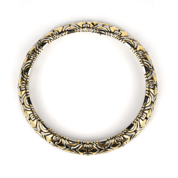 Bulgari Alveare necklace in 18k gold and stainless steel - Image 2