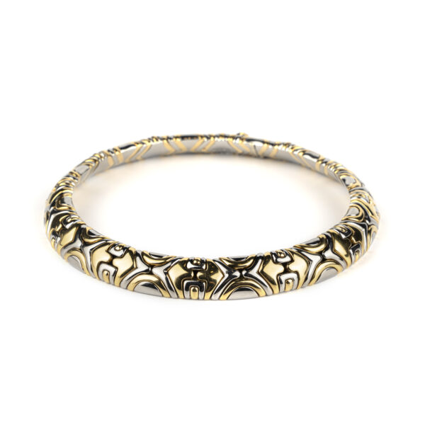 Bulgari Alveare necklace in 18k gold and stainless steel