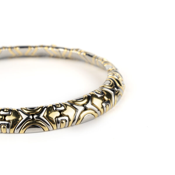 Bulgari Alveare necklace in 18k gold and stainless steel - Image 3