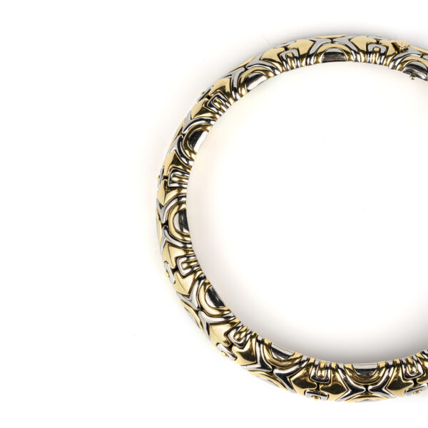 Bulgari Alveare necklace in 18k gold and stainless steel - Image 4