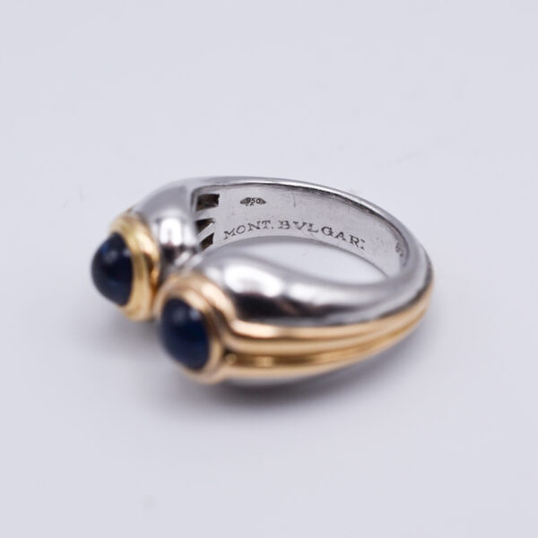 Bulgari Sapphire, Gold and Platinum Ring - Image 8