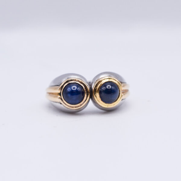 Bulgari Sapphire, Gold and Platinum Ring - Image 3