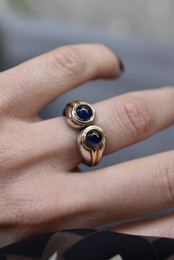 Bulgari Sapphire, Gold and Platinum Ring - Image 2