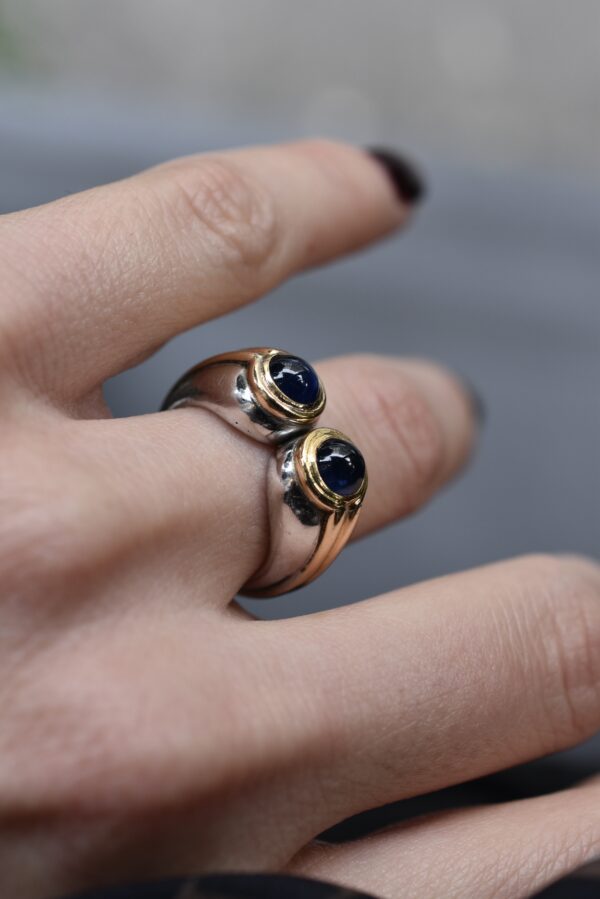 Bulgari Sapphire, Gold and Platinum Ring - Image 4