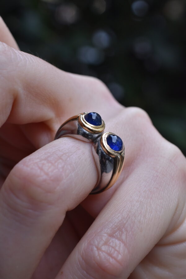 Bulgari Sapphire, Gold and Platinum Ring - Image 6