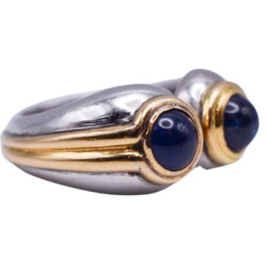 Bulgari Sapphire, Gold and Platinum Ring