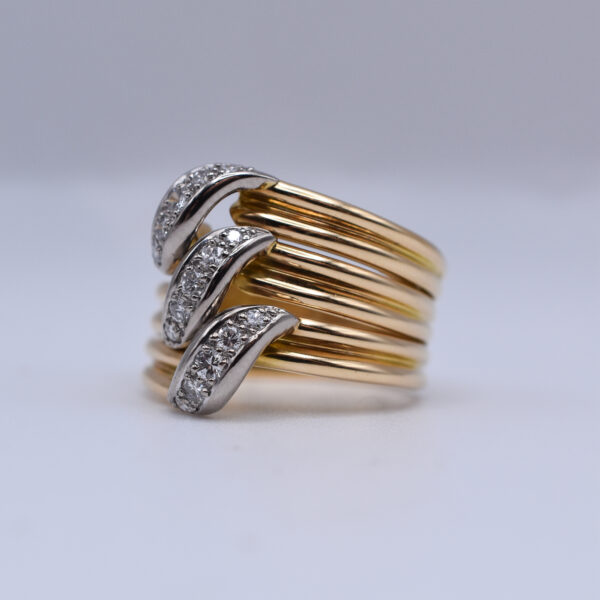 Cartier Gold and Diamond Trinity Ring - Image 4