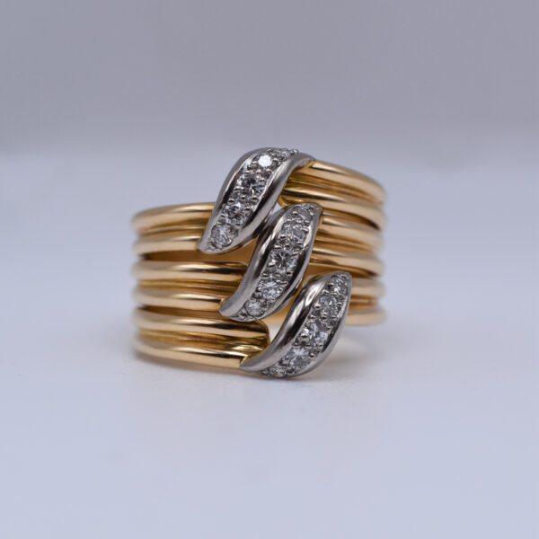 Cartier Gold and Diamond Trinity Ring - Image 2