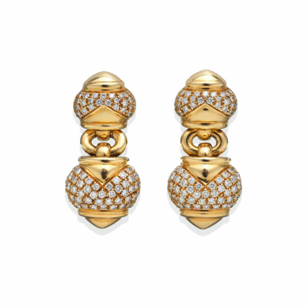 Bulgari Diamond ‘Chandra’ Drop Earrings