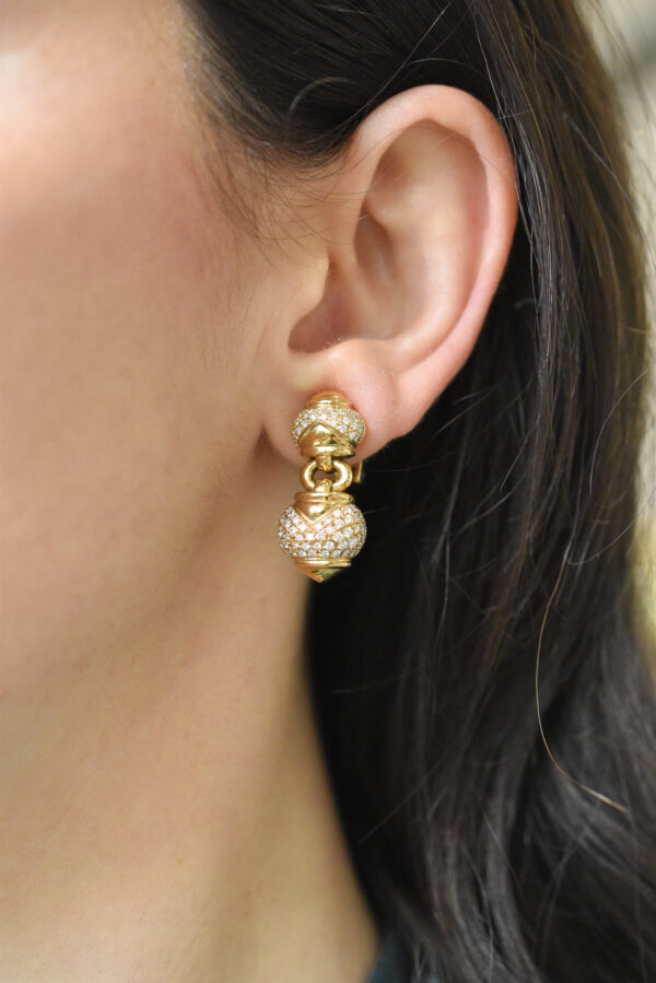 Bulgari Diamond ‘Chandra’ Drop Earrings - Image 4