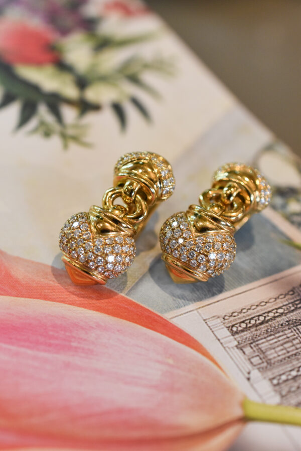 Bulgari Diamond ‘Chandra’ Drop Earrings - Image 5