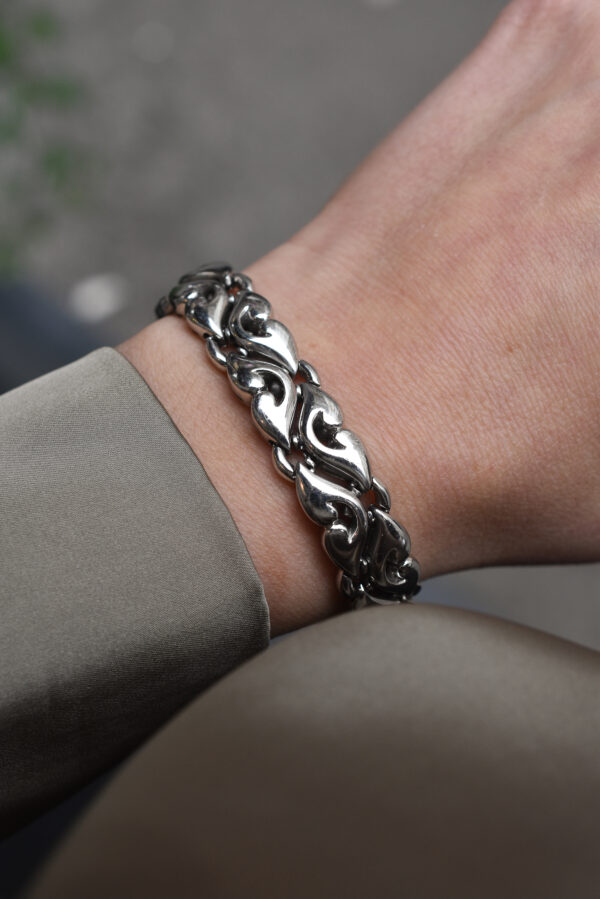 Bulgari 'Saetta' Necklace and Bracelet Demi Parure in 18k White Gold - Image 4