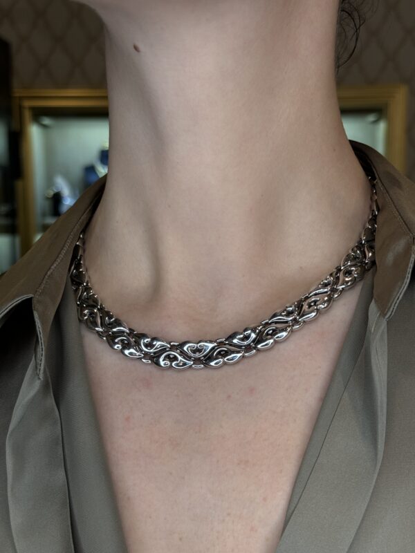 Bulgari 'Saetta' Necklace and Bracelet Demi Parure in 18k White Gold - Image 3