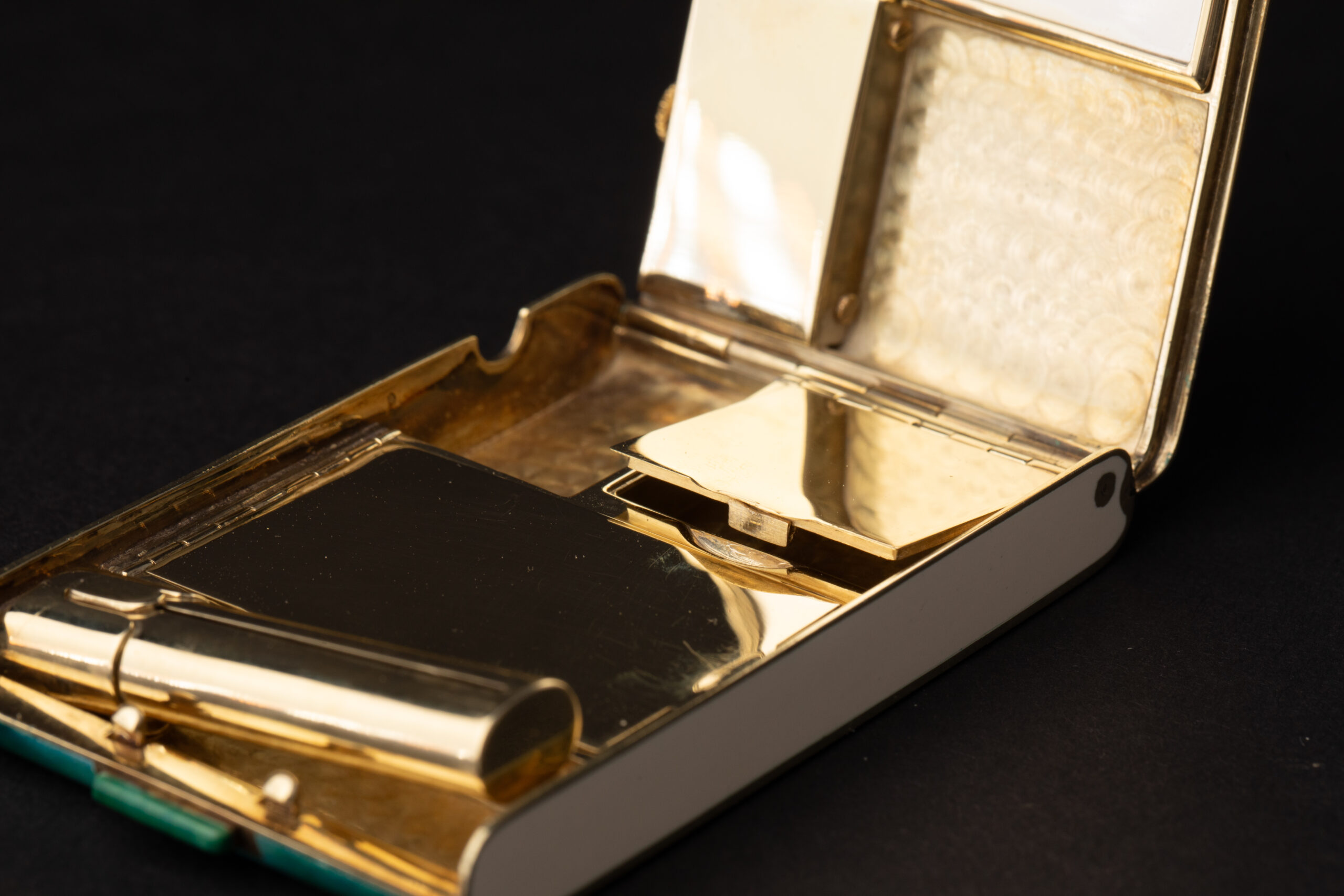 Art Deco Dunhill for Gorham Enamel Vanity Set, Circa 1920 - Image 4