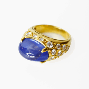 Bulgari Ceylon Sapphire an Diamond 'Trombino' Ring